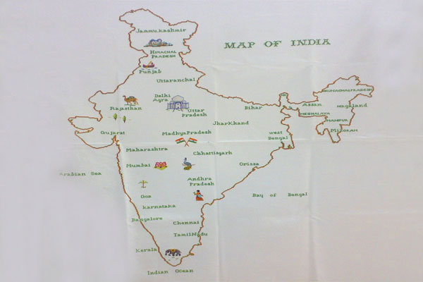 Cross Stitch : India Map